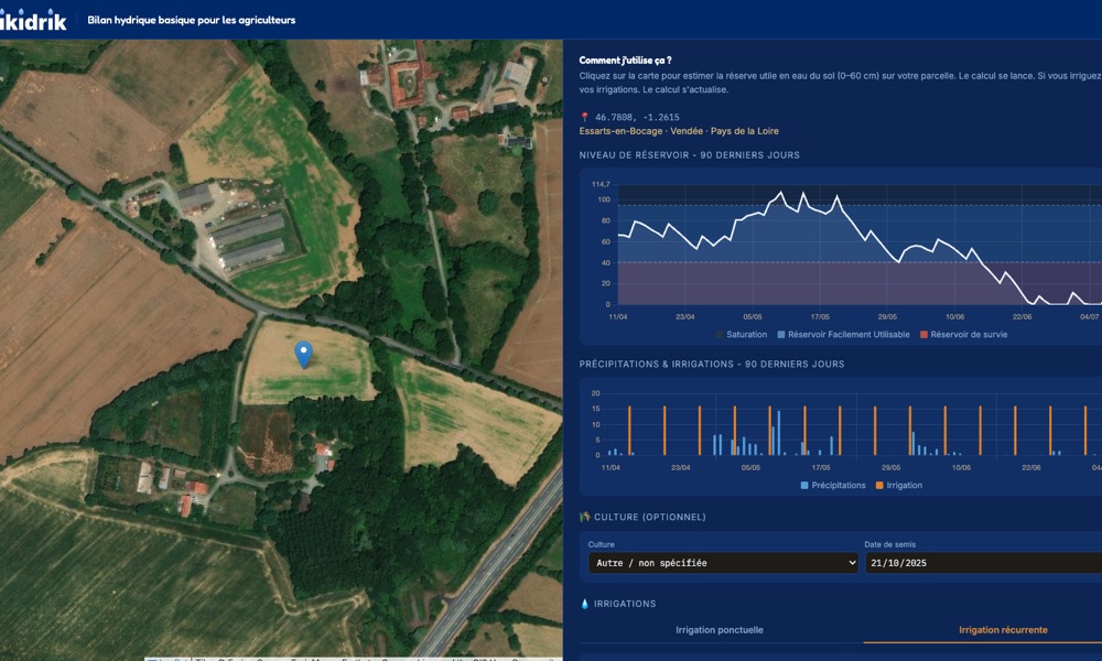 Screenshot of bilan-hydrique.com